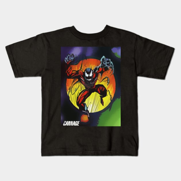 Carnage v.2 in a action. Kids T-Shirt by Psychosis Media